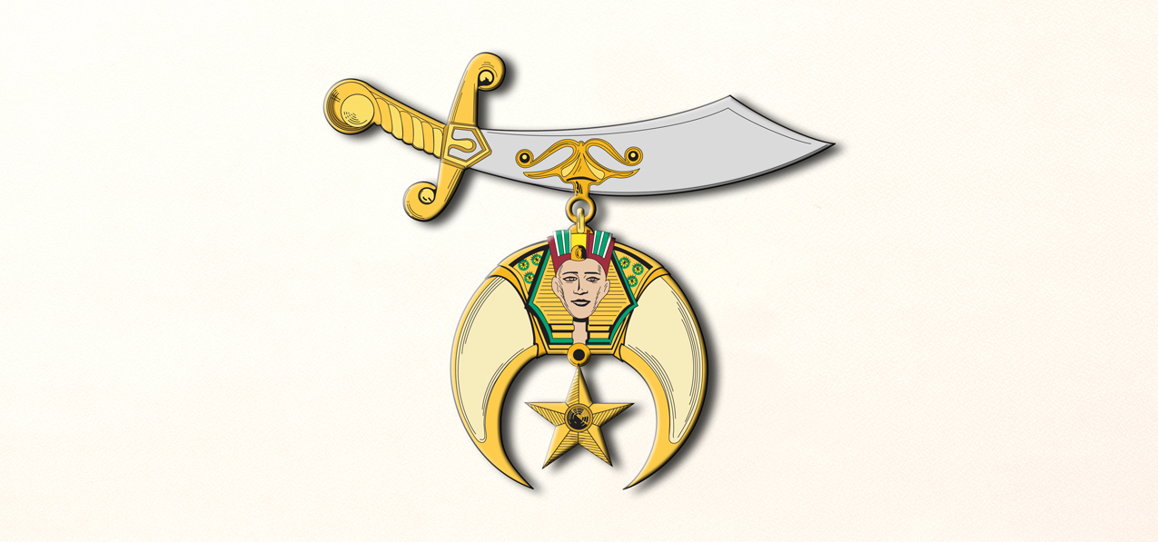 Shriners Lodge Rosetan Faux